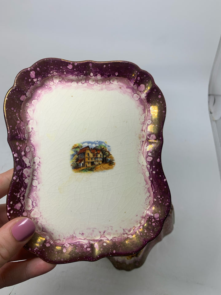 VTG "DICKEN'S DAYS" SCENE BUTTER DISH.
