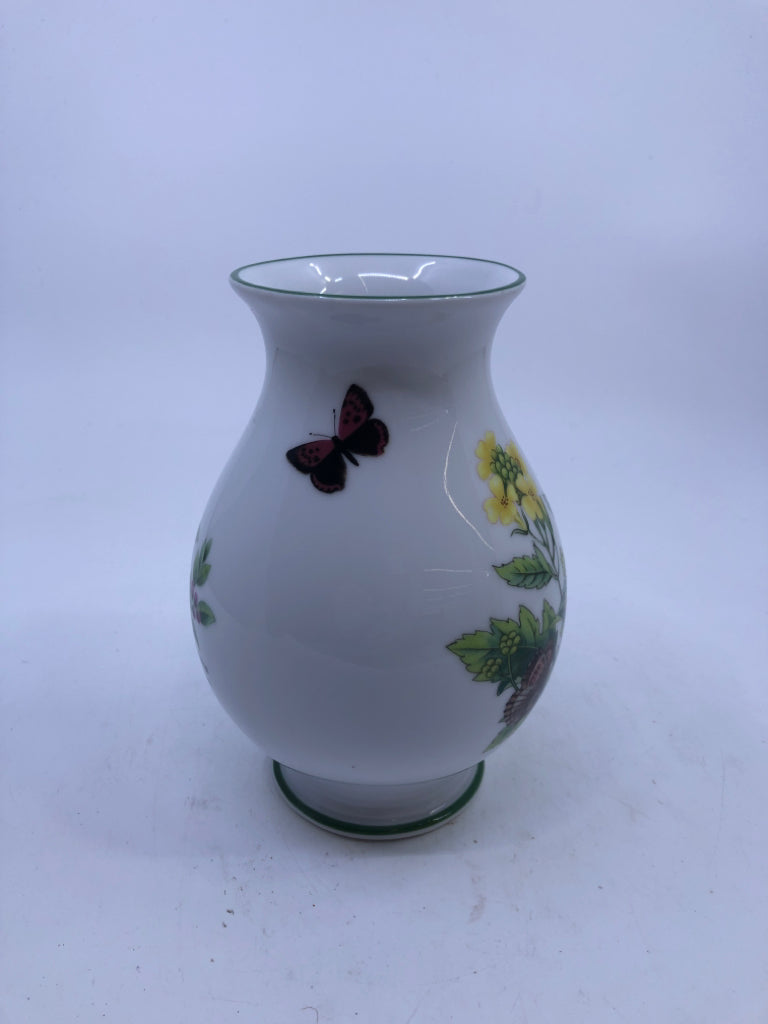 VTG THYME AND MUSTARD- WORCESTER HERBS PAINTED VASE.