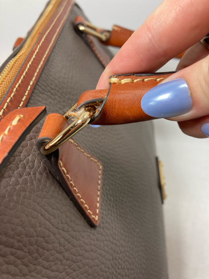 Dooney & Bourke Pebbled Leather Zip Top Satchel