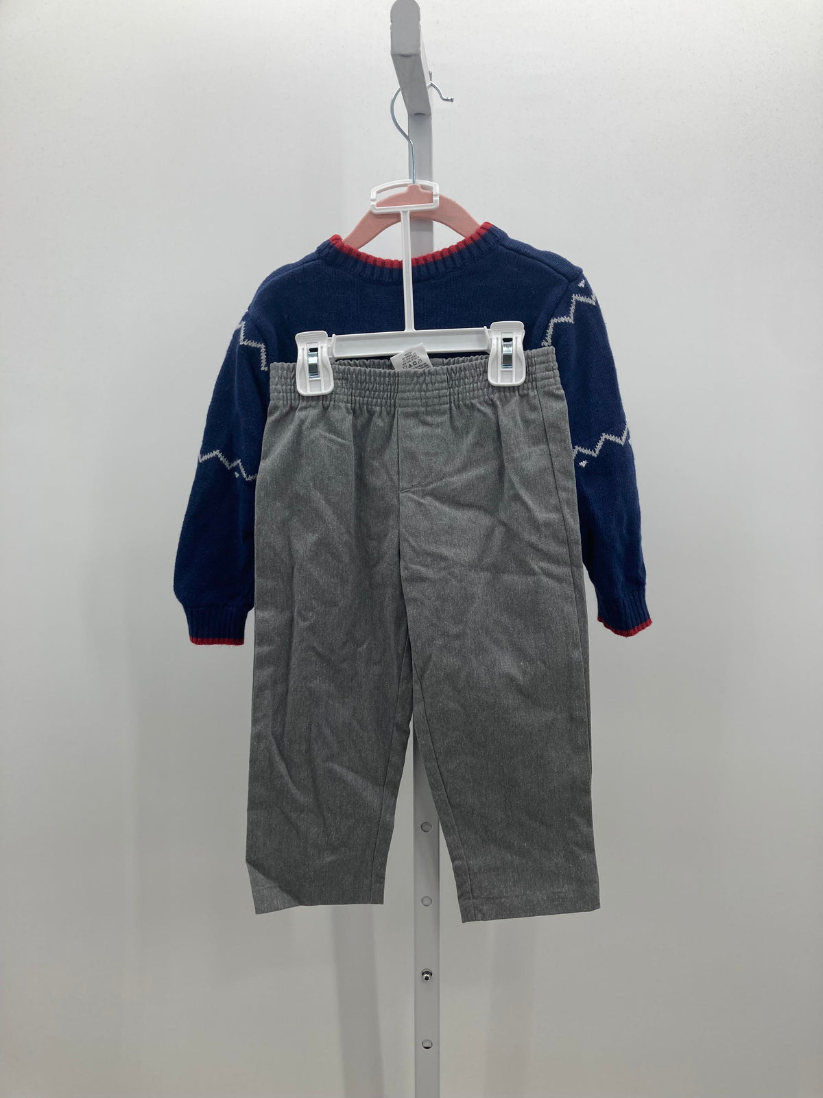 REINDEER TRUCK SWEATER AND GREY PANTS