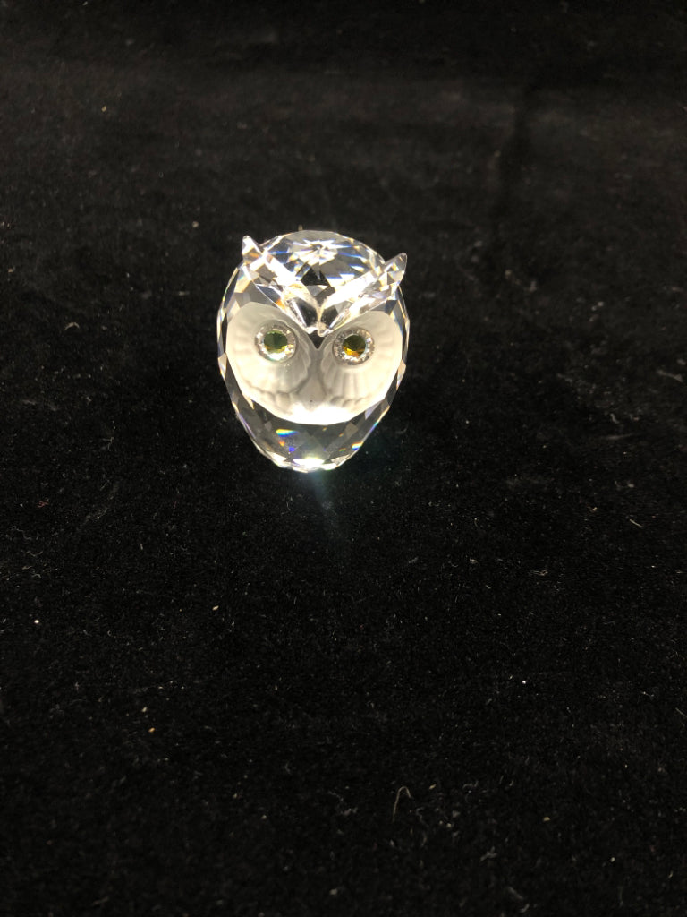 CRYSTAL OWL W/YELLOW EYES SWAROVSKI.