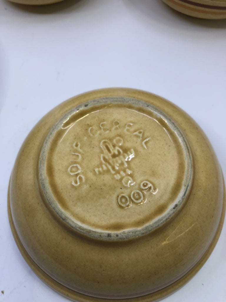 6 TAN PFALTZGRAFF BOWLS.