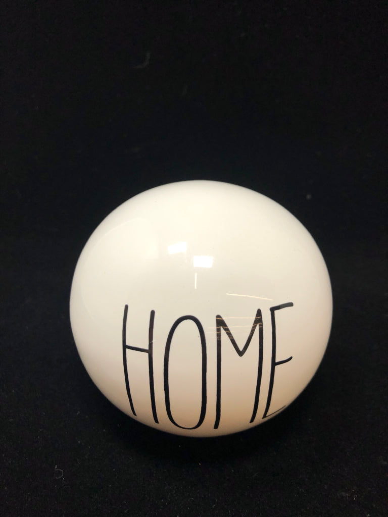 RAE DUNN "HOME" SPHERE DECOR.