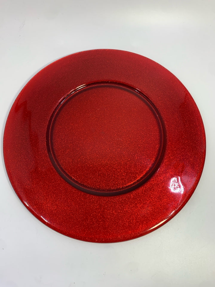 RED GLITTER PLATTER.