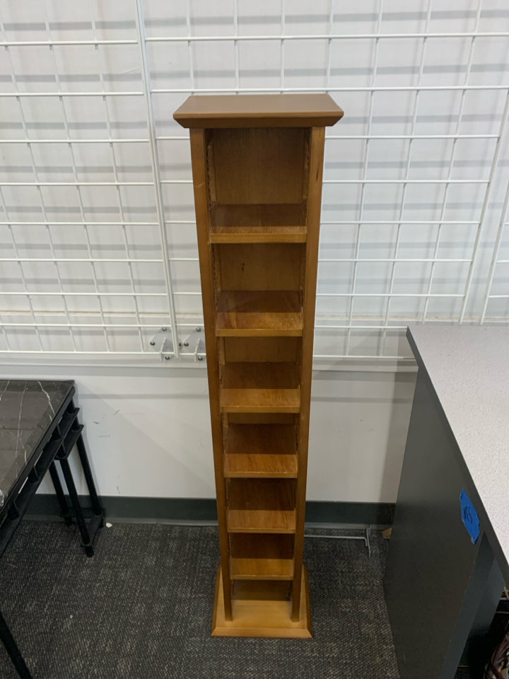 CD MEDIA SHELF FAUX BAMBOO LOOK.