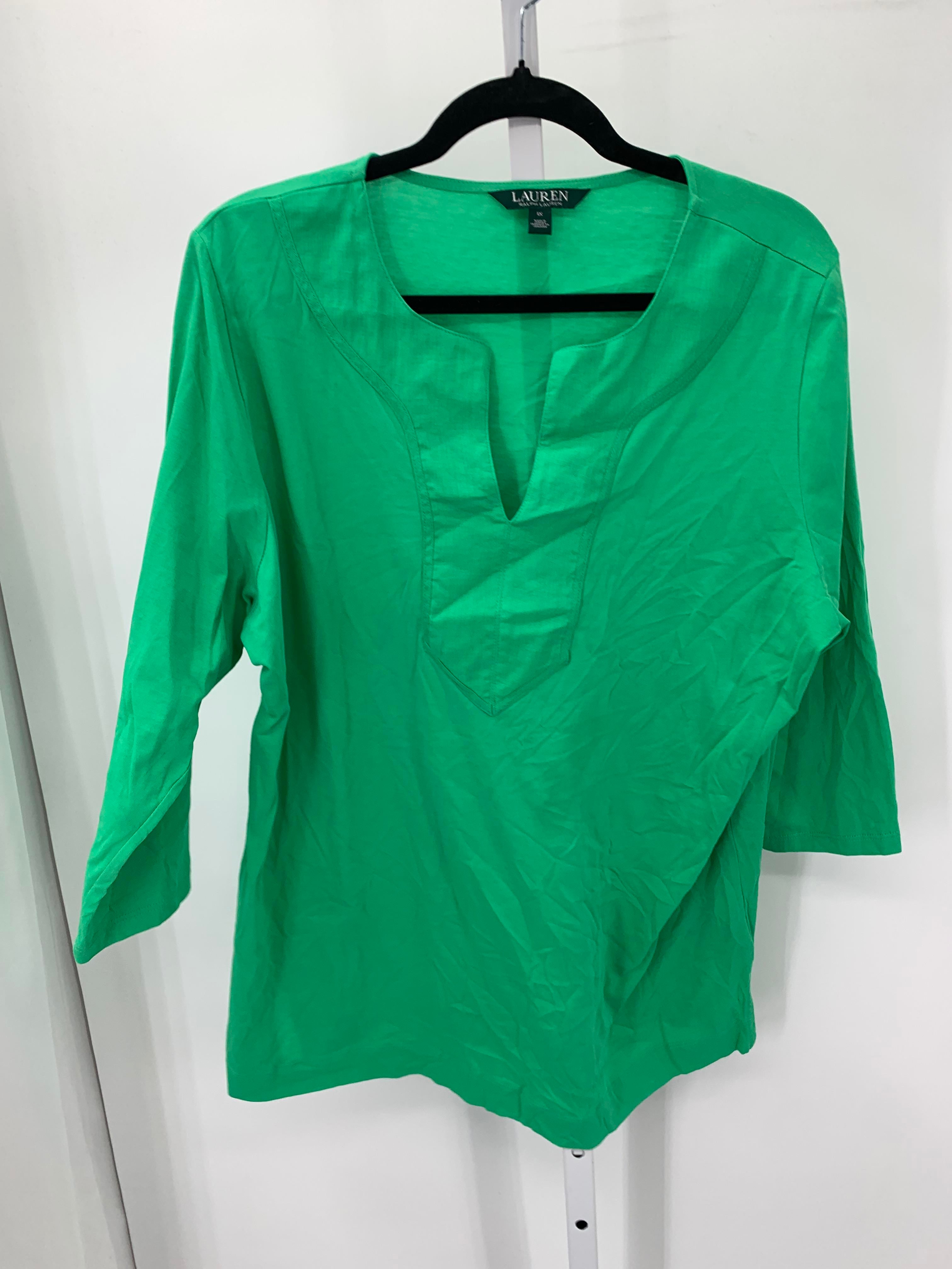 Ralph Lauren Size 1X Womens 3/4 Sleeve Shirt