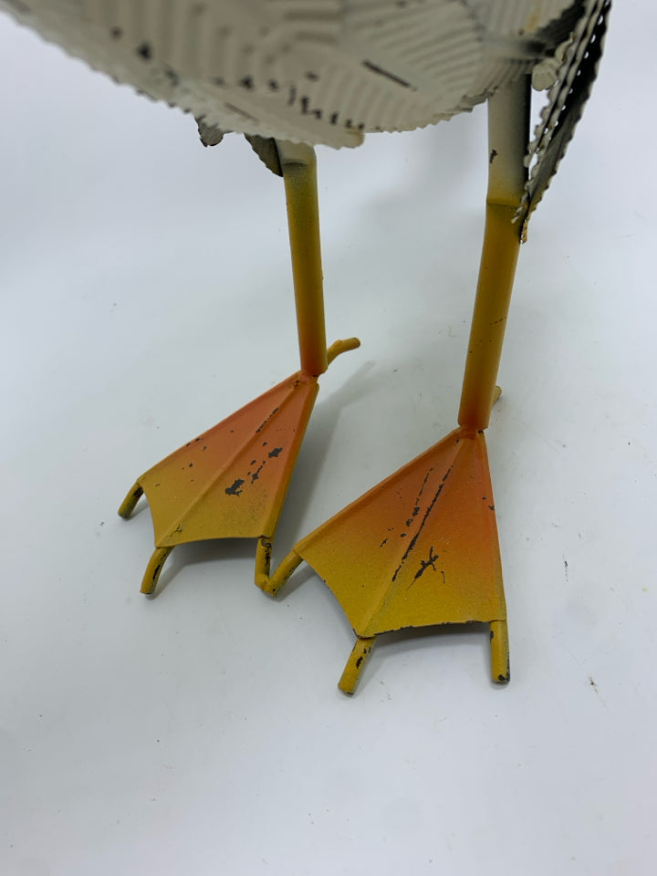 WELDED PELICAN SCULPTURE.