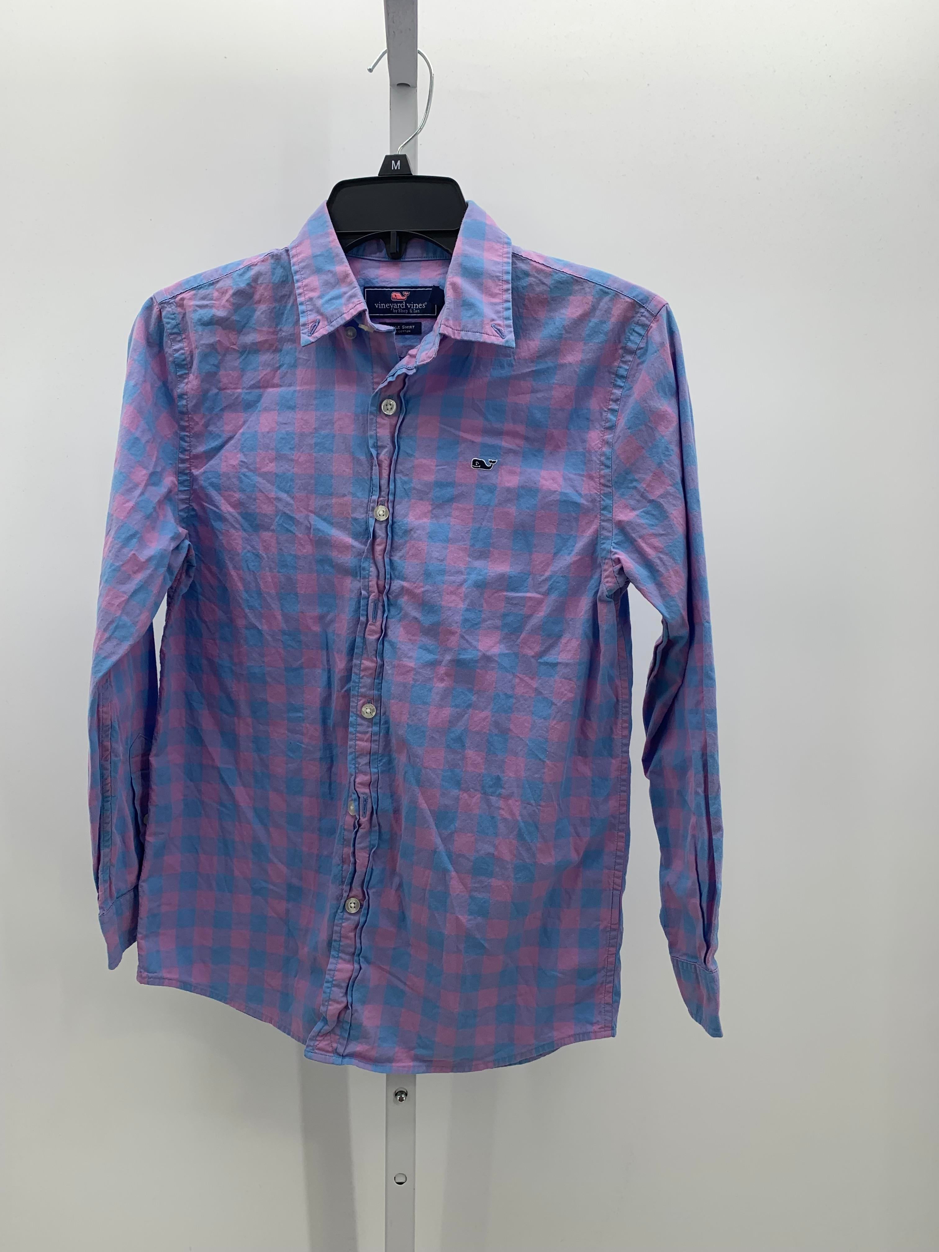 PURPLE PLAID BTN DOWN