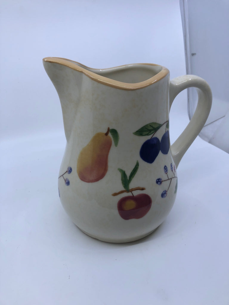 LONGABERGER HEAVY FRUIT MEDLEY PITCHER.