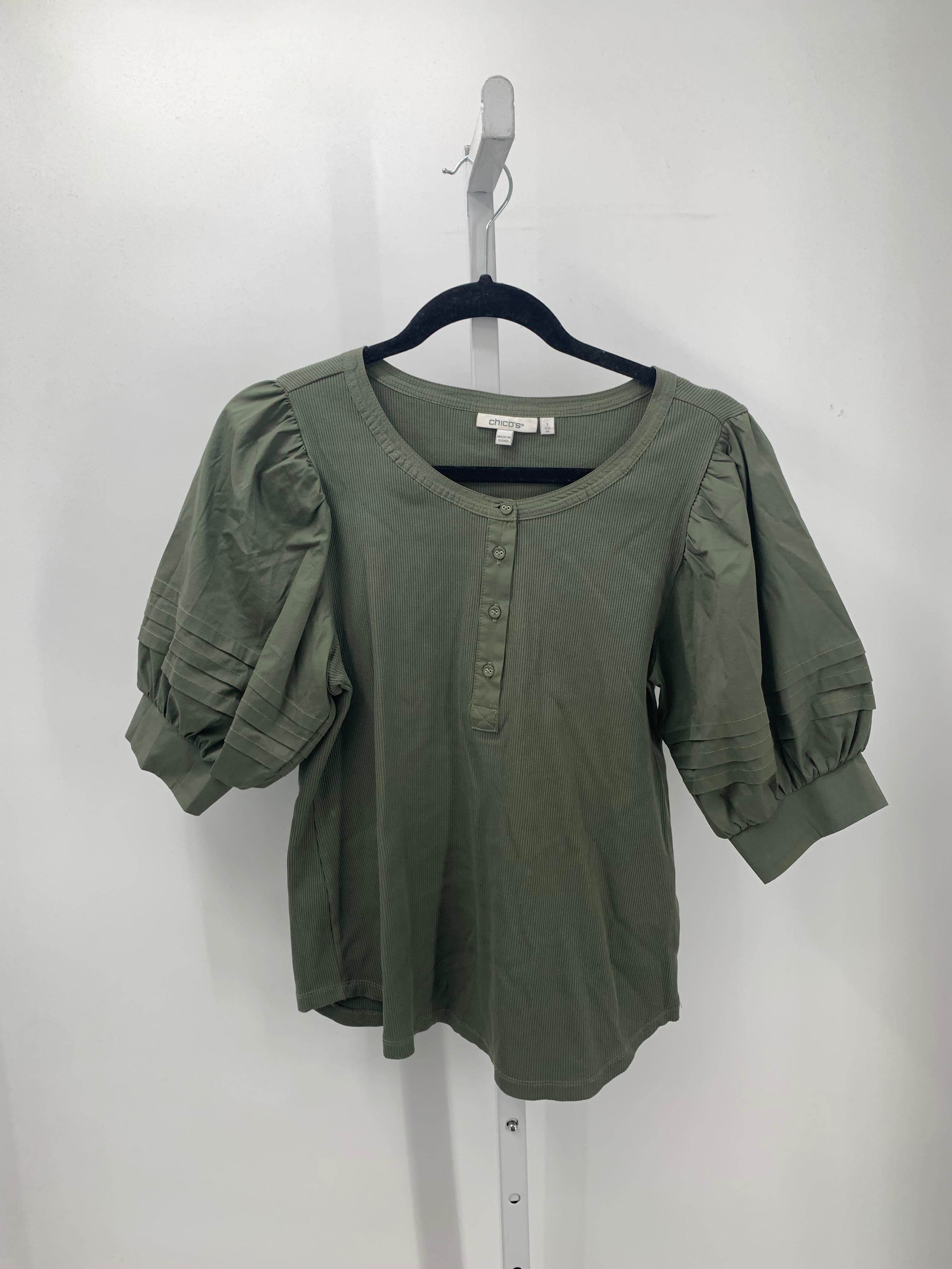 Chico's Size Medium Misses Short Sleeve Shirt