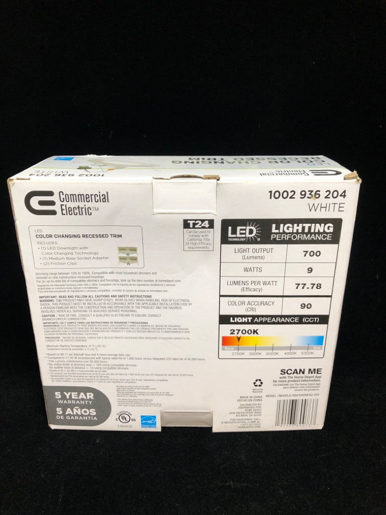 NIB LED COLOR CHANGING RECESSED LIGHT.