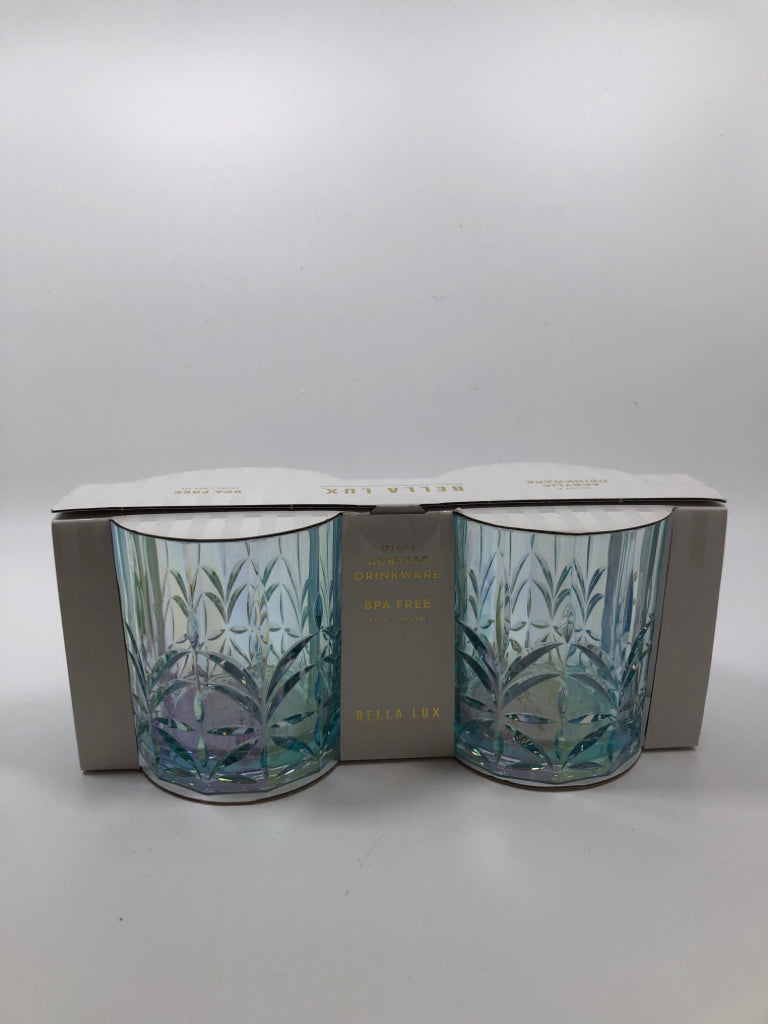 NIP 2 IRIDESCENT ACRYLIC DRINKWARE.