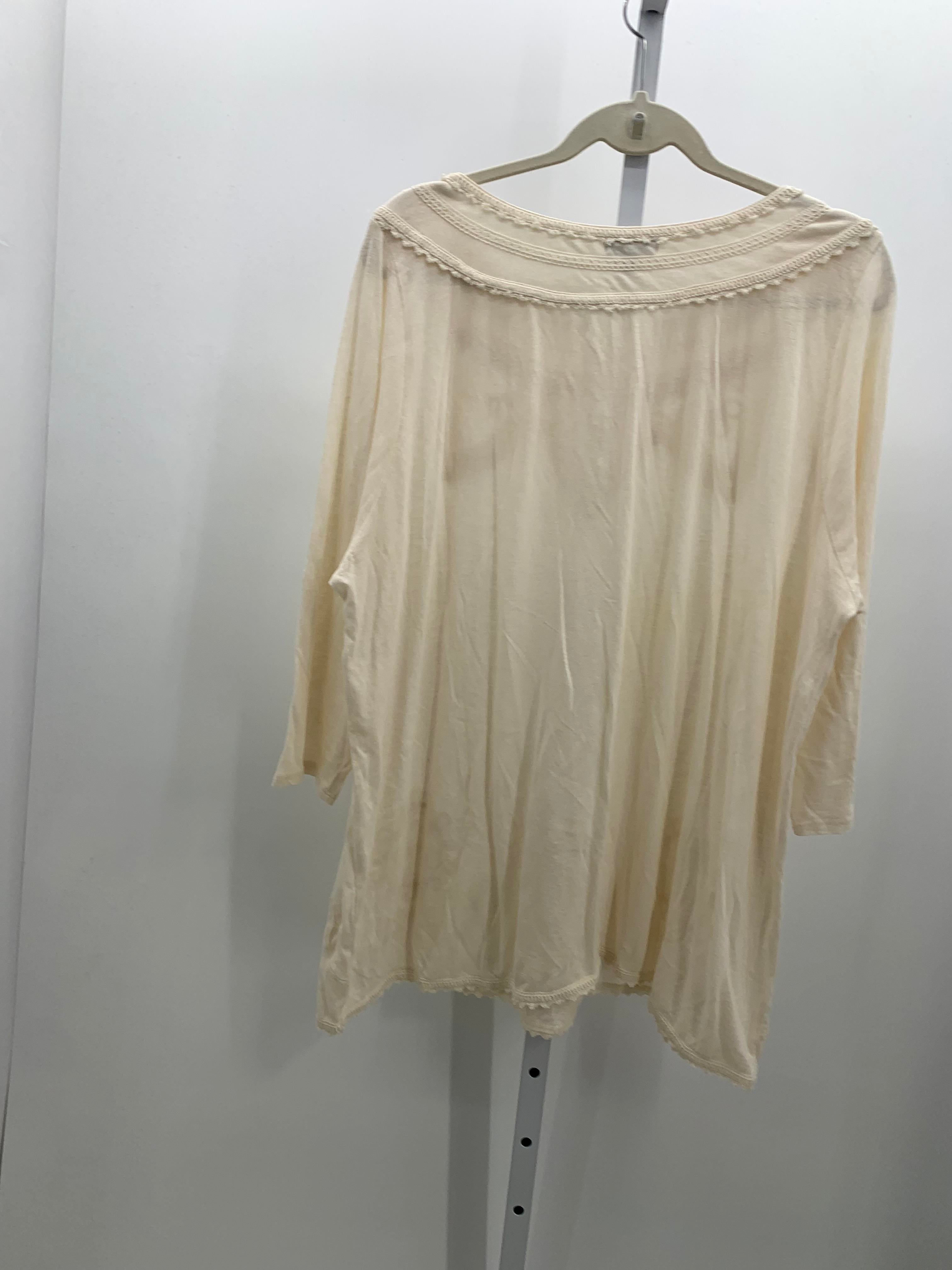 Lucky Brand Size 2X Womens 3/4 Sleeve Shirt