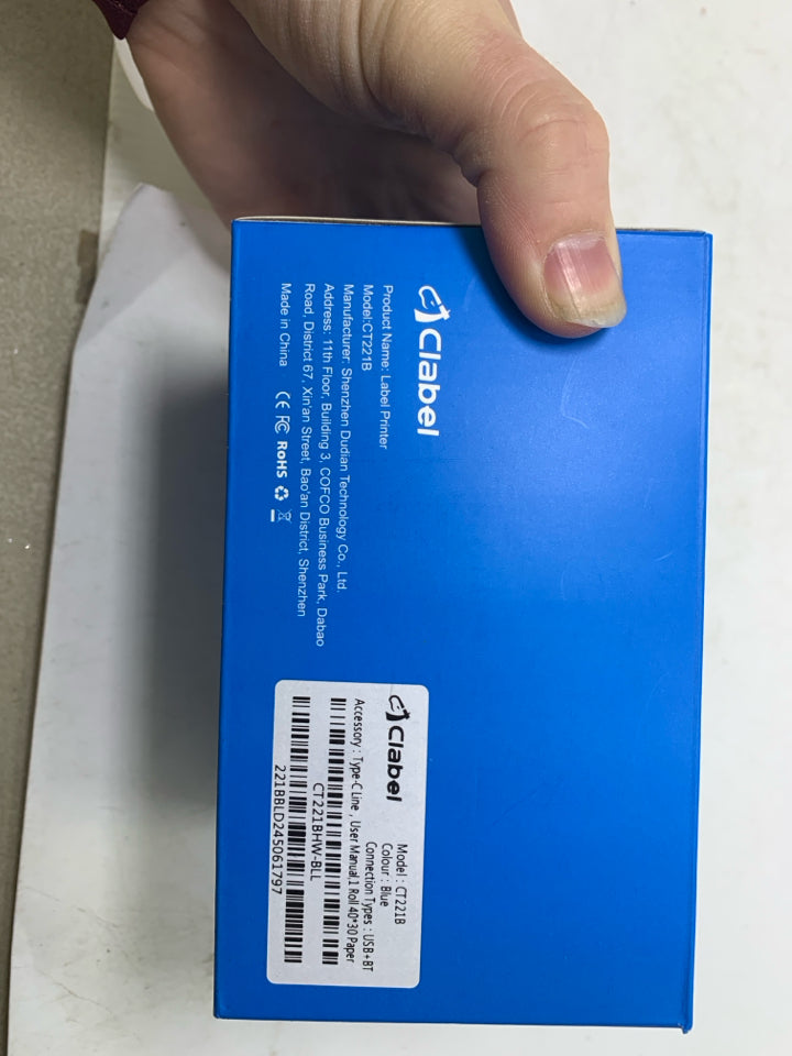 NIB CLABEL BLUETOOTH/USB THERMAL LABEL PRINTER.