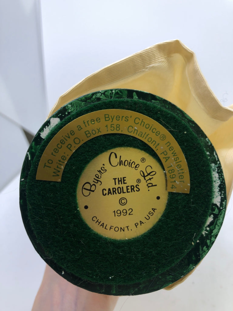 BYERS' CHOICE WOMAN IN BLUE DRESS HOLDING CHILD-1992.