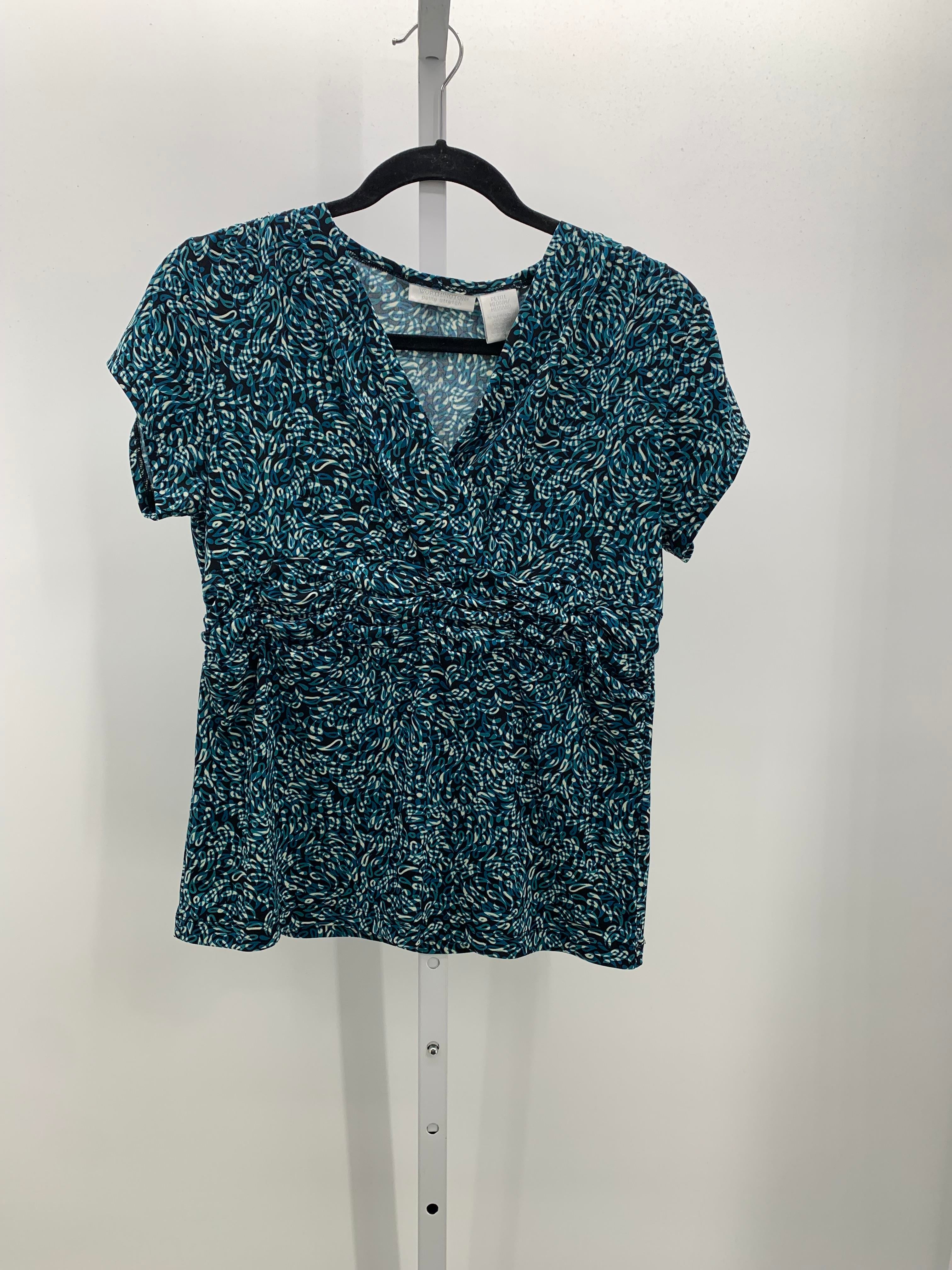 Worthington Size Medium Petite Petite Short Sleeve Shirt