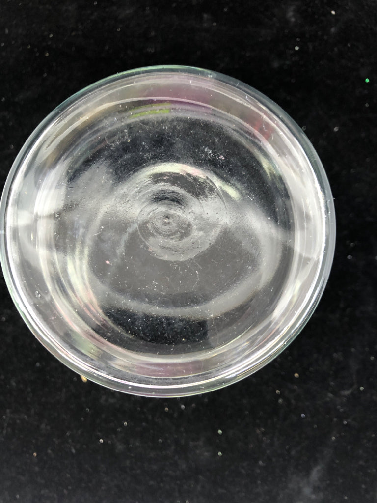 HOLLY GARLAND HURRICANE CANDLE HOLDER.