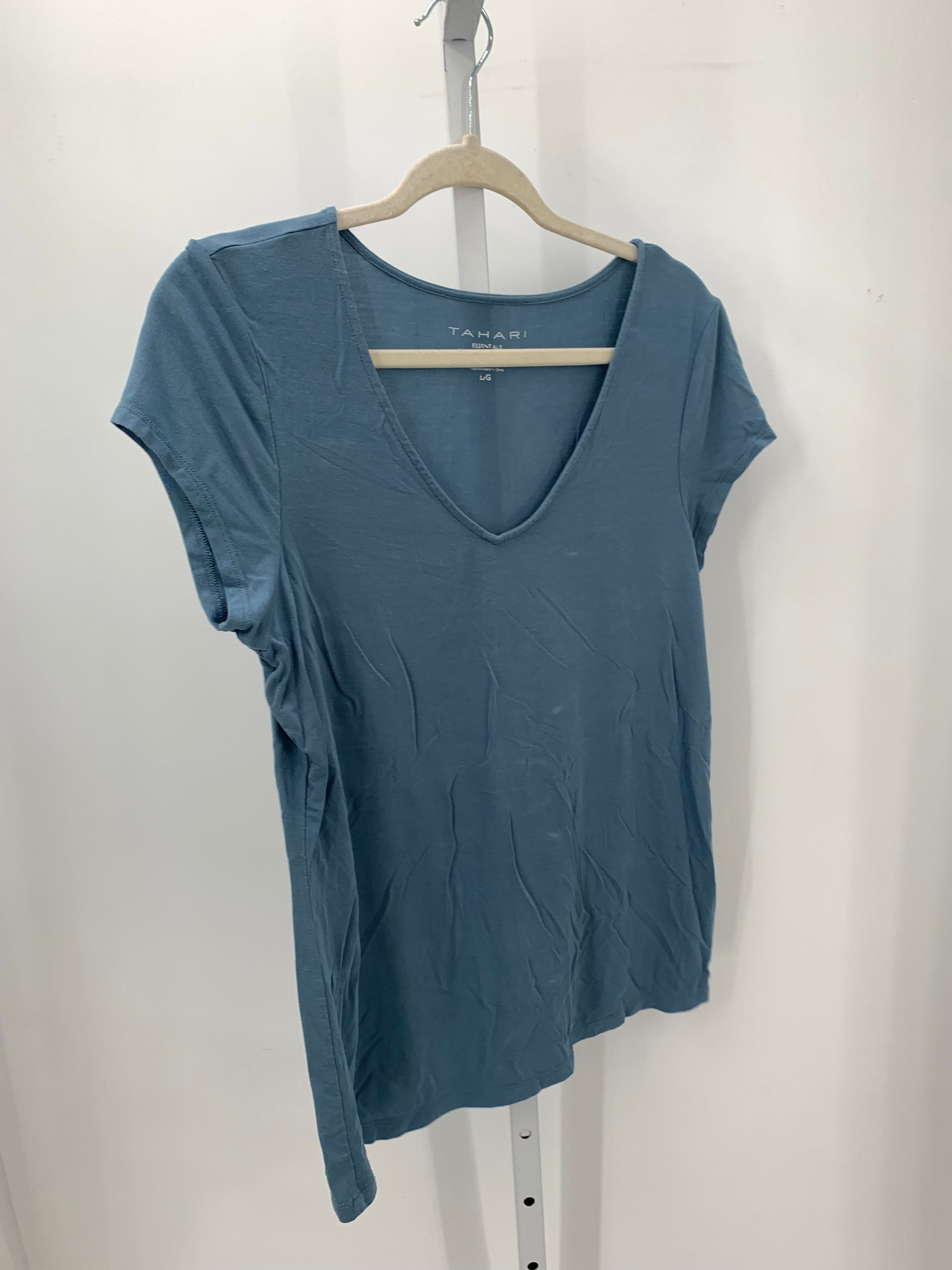 Tahari Size Large Misses Short Sleeve Shirt