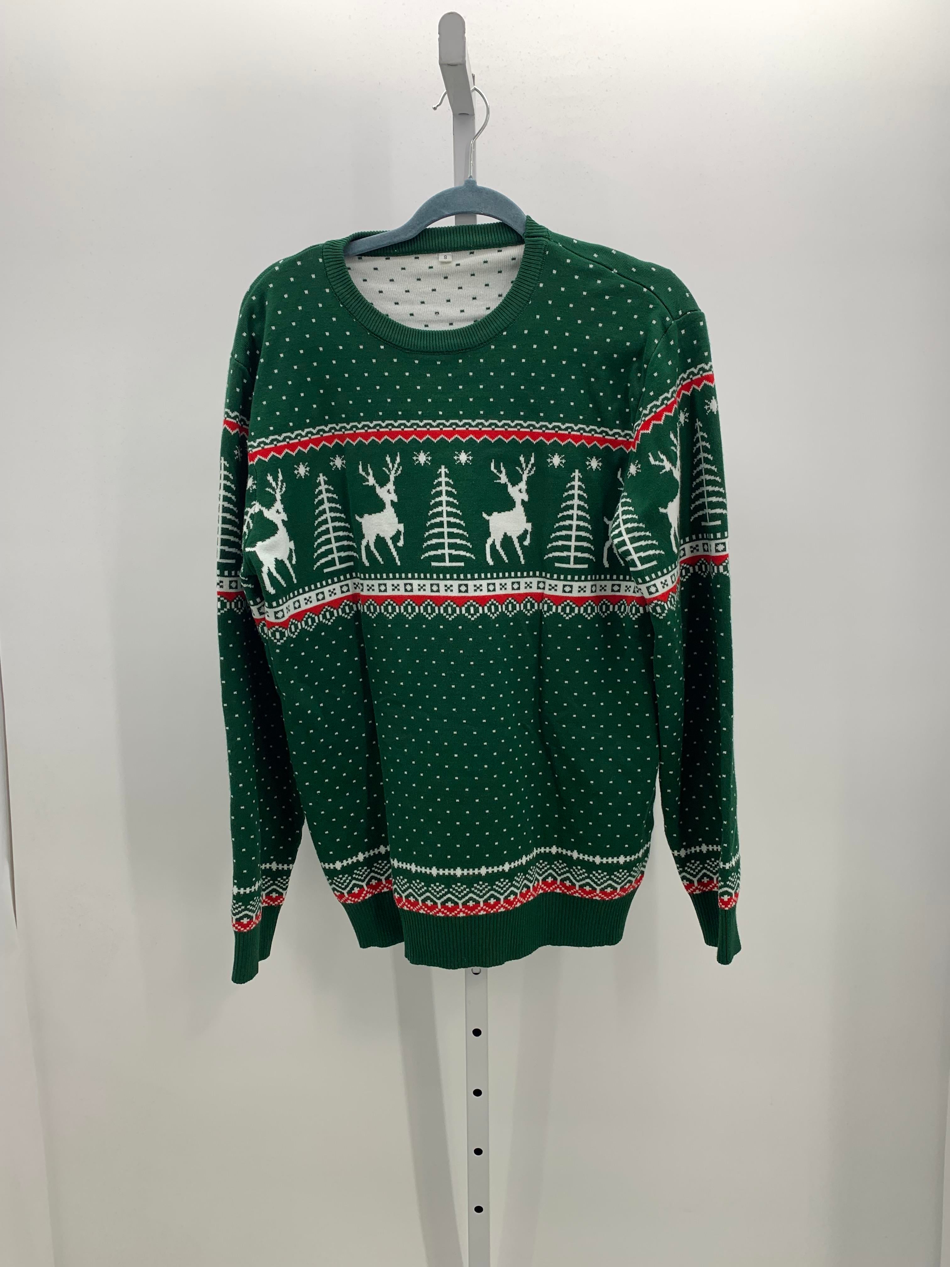 LONG SLV SWEATER REINDEER TREES.