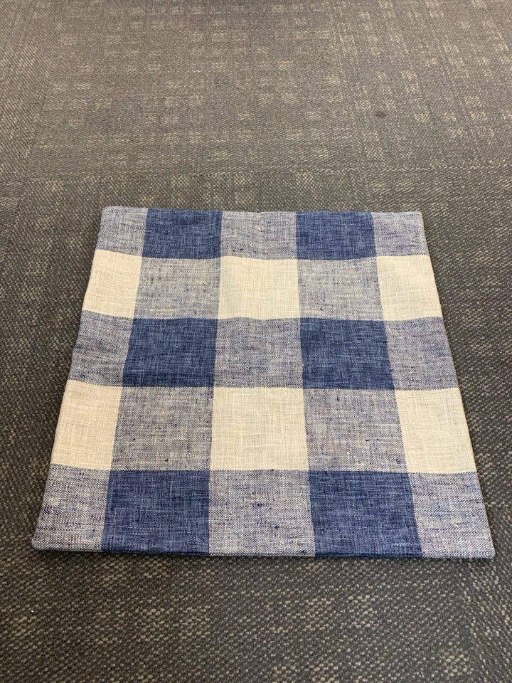 BLUE CHECK PILLOW CASES.