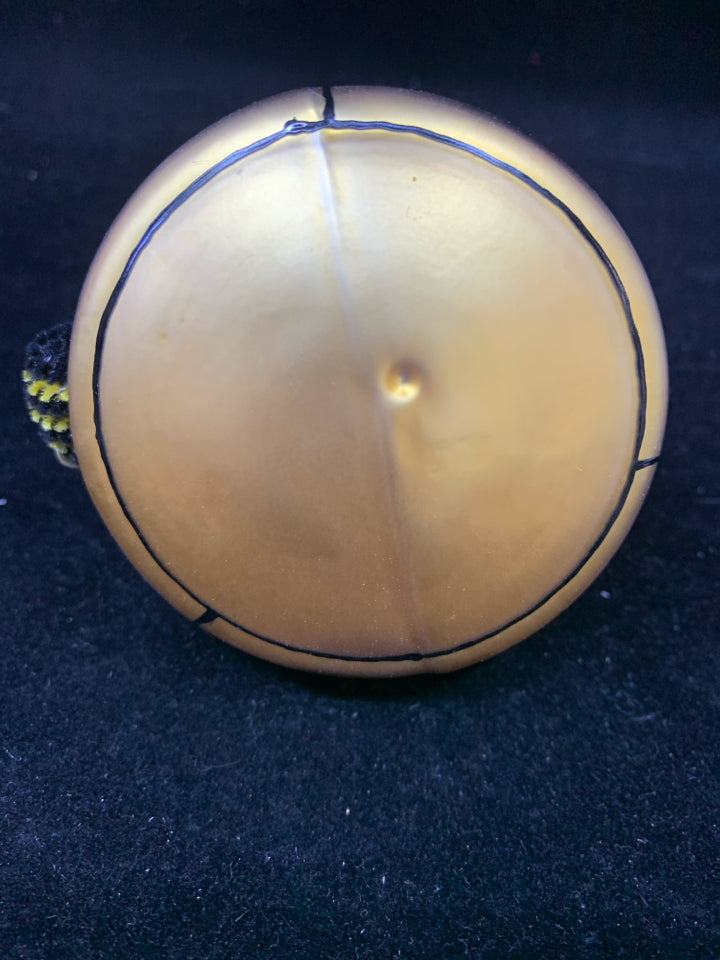 BEEHIVE GLASS ORNAMENT.