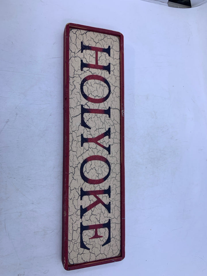 RED CRACKLE HOLYOKE WALL ART.