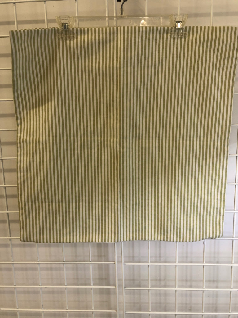 GREEN+WHITE STRIPED PILLOW CASE.