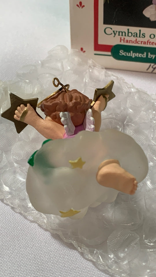 CYMBALS OF CHRISTMAS ANGEL ORNAMENT.