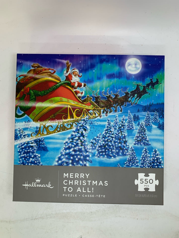 HALLMARK SANTA ON HIS SLAY FLYING PUZZLE.
