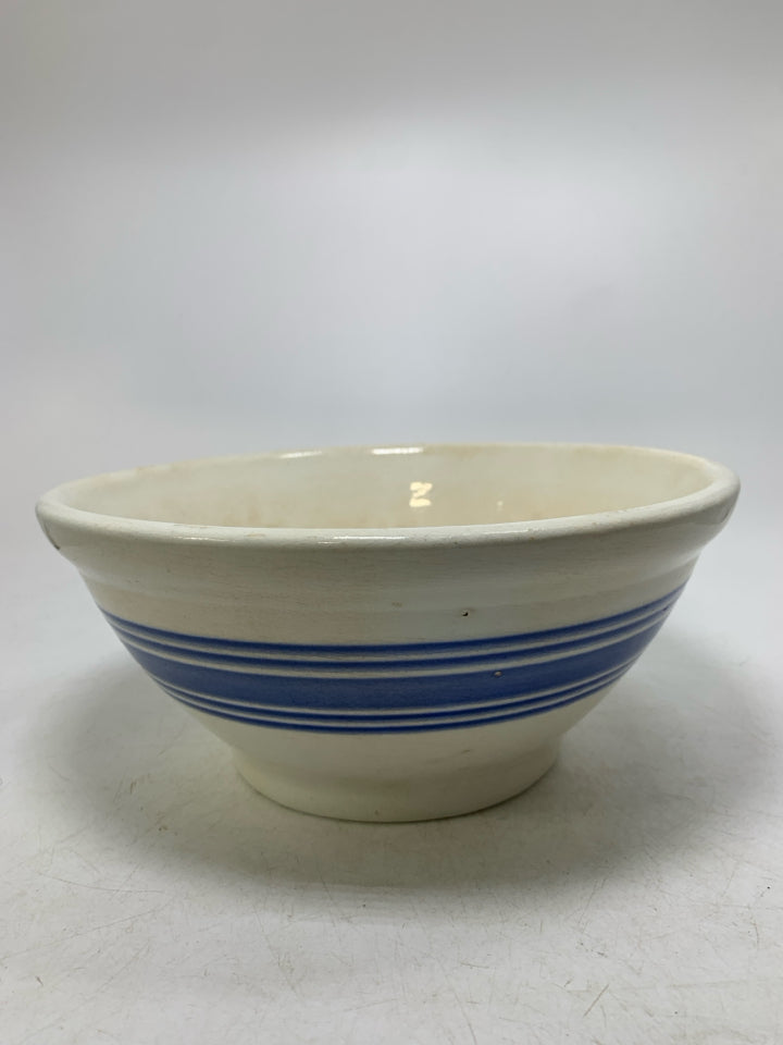 VTG BLUE STRIPED MIXING BOWL.