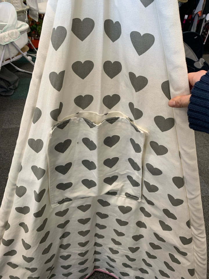 Heart Cotton canvas Teepee Play Tent