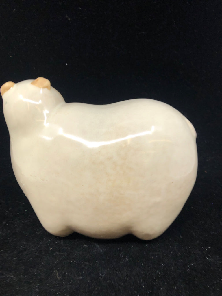 FULL TAN CERAMIC PIG.