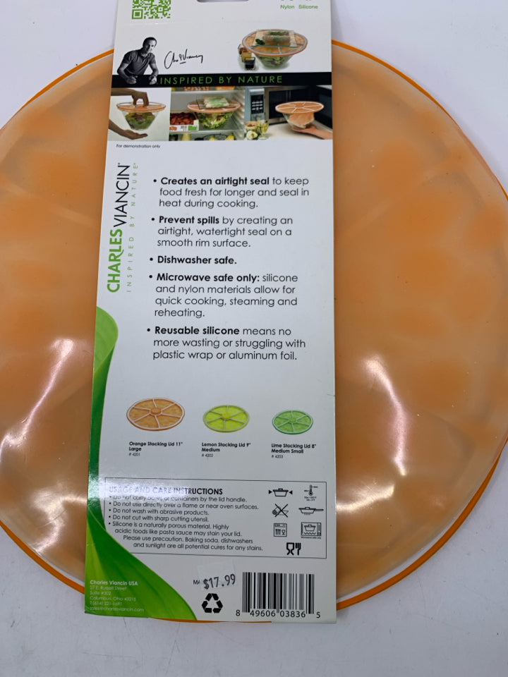NIP ORANGE STACKING LID.