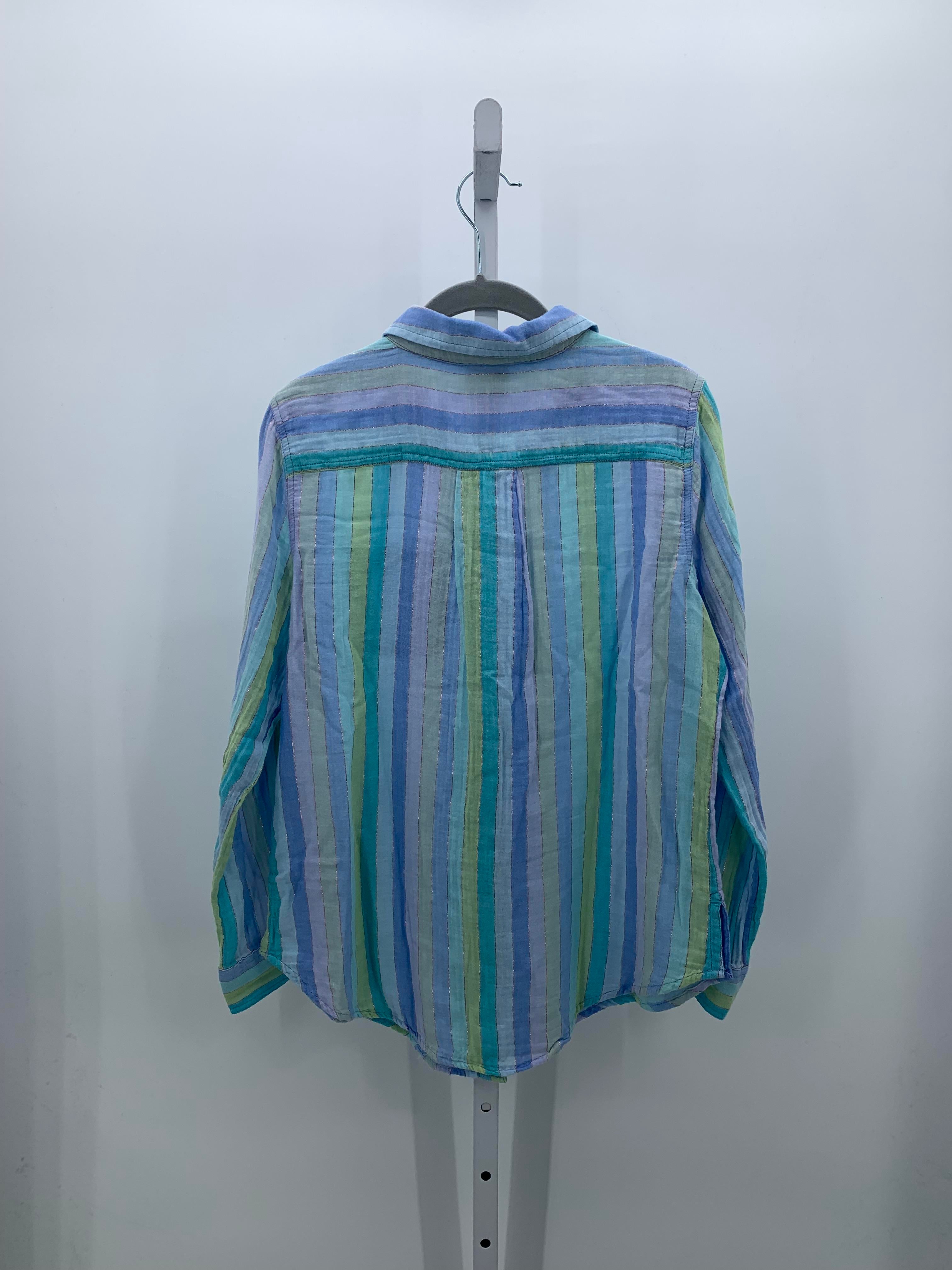 St. Johns Bay Size Medium Petite Petite Long Sleeve Shirt