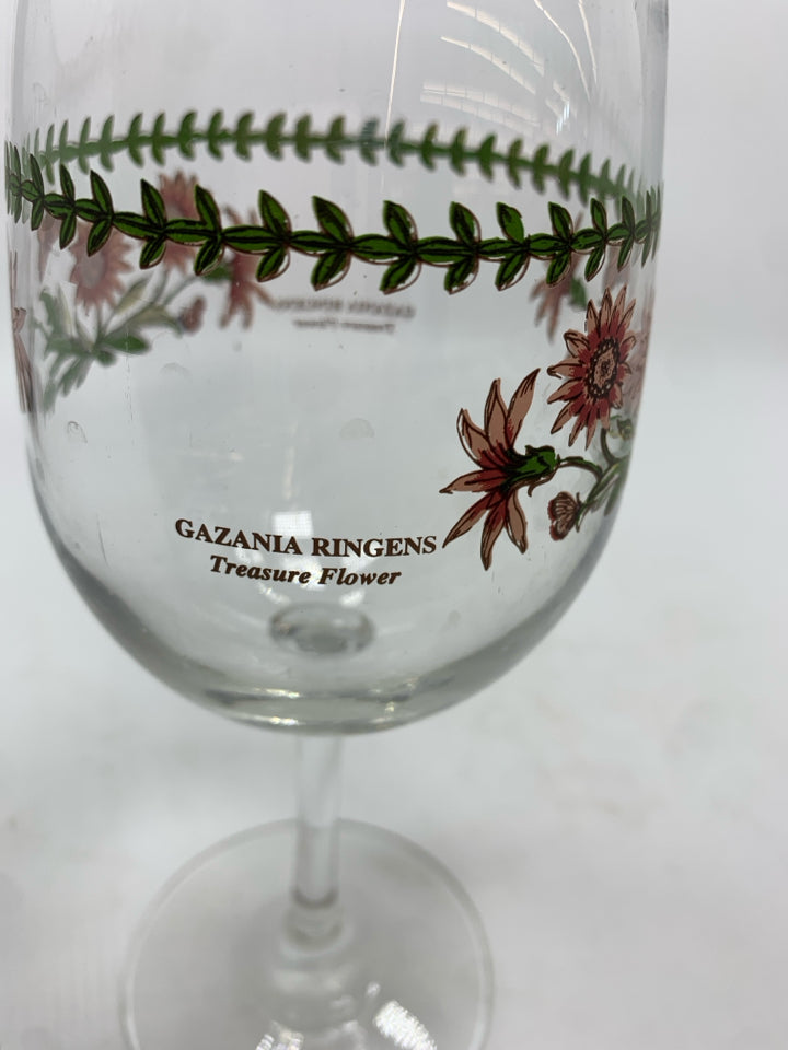 2PC PORTMEIRION WINE GLASSES.