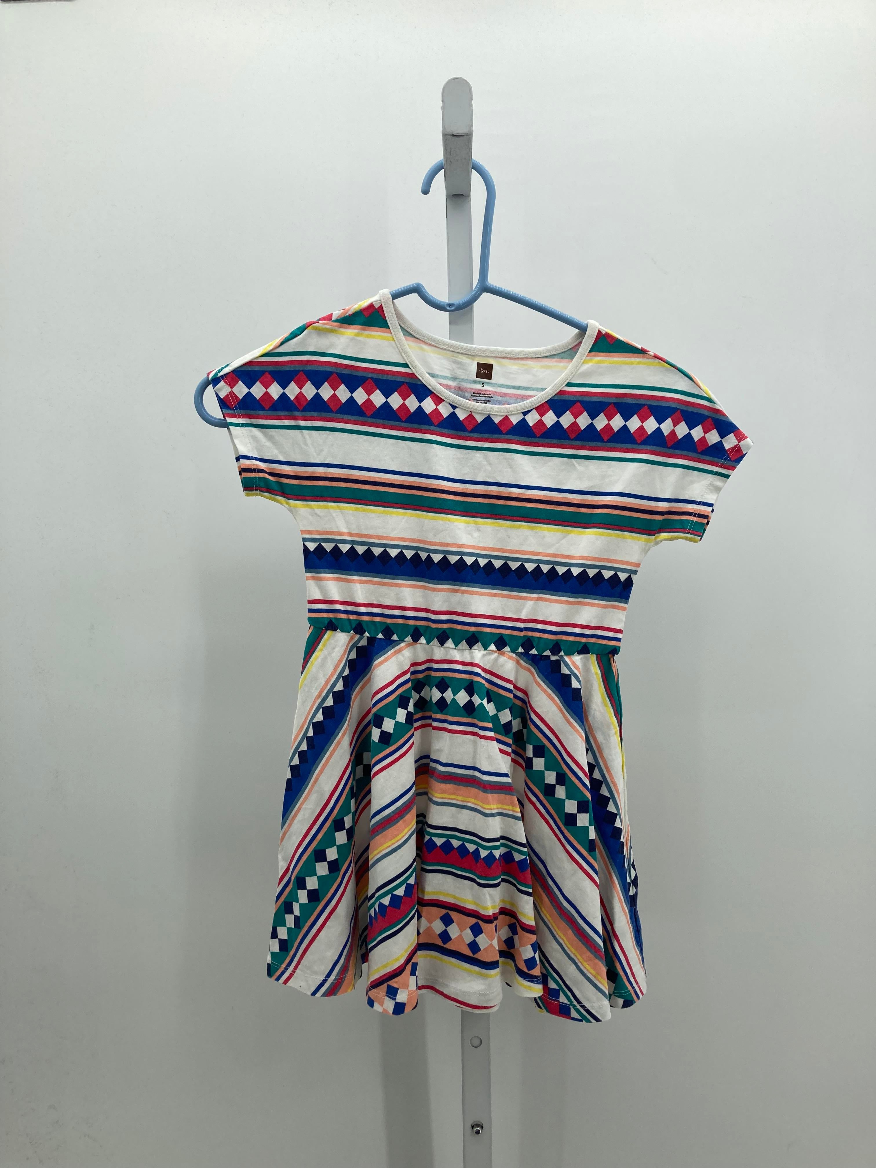Tea Size 5 Girls Short Sleeve Dress