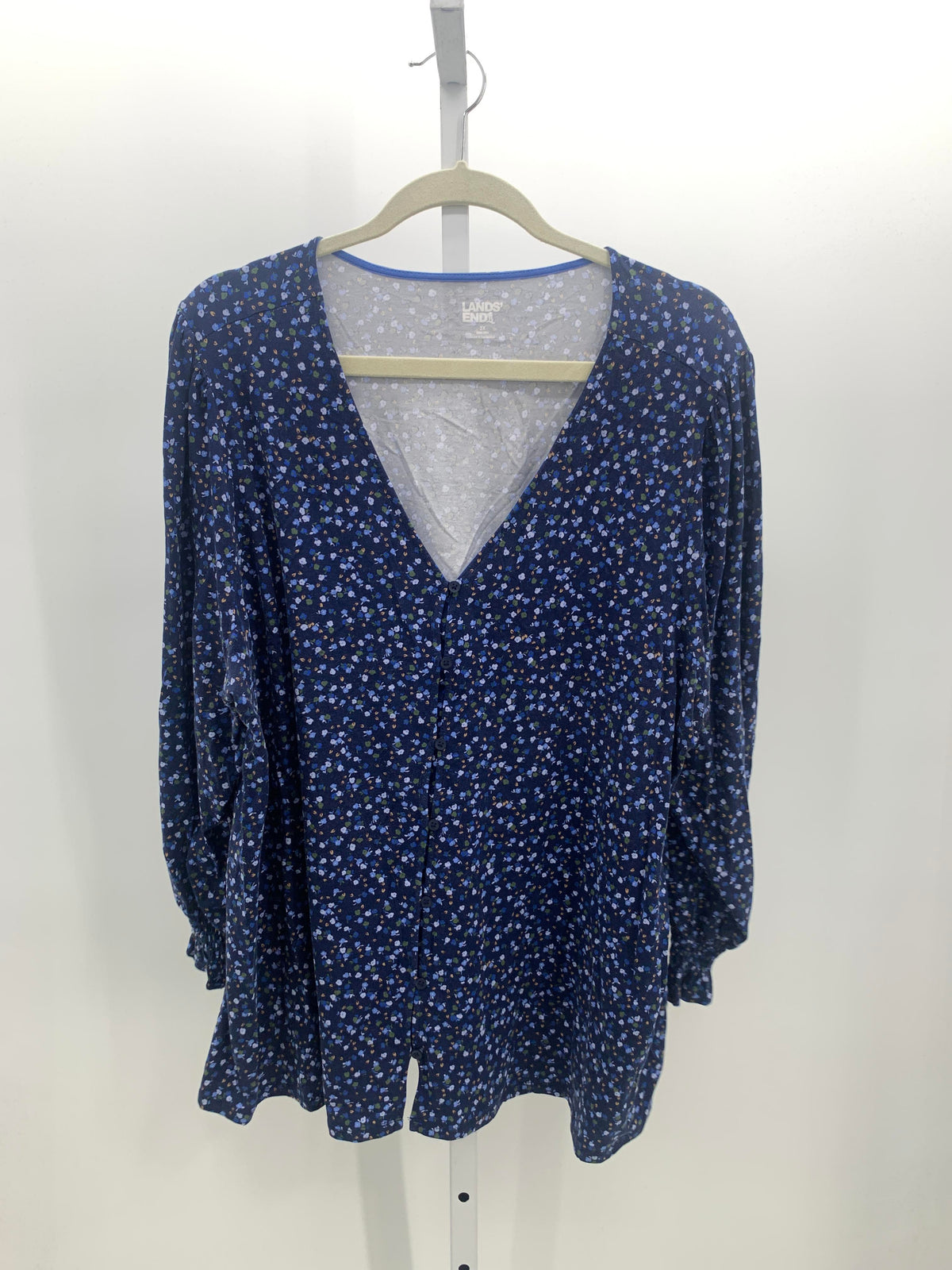 Lands End Size 2X Womens Long Sleeve Shirt
