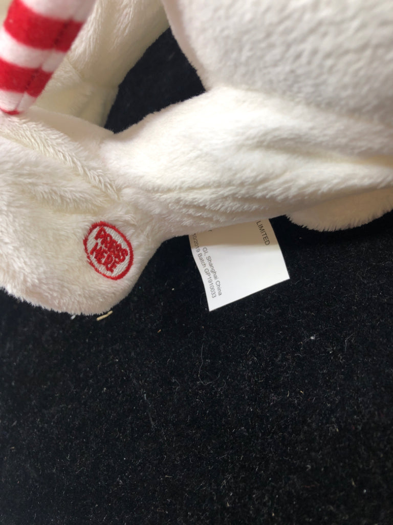 WHITE DANCING PLUSH CAT SINGING- CAN'T TOUCH THIS.