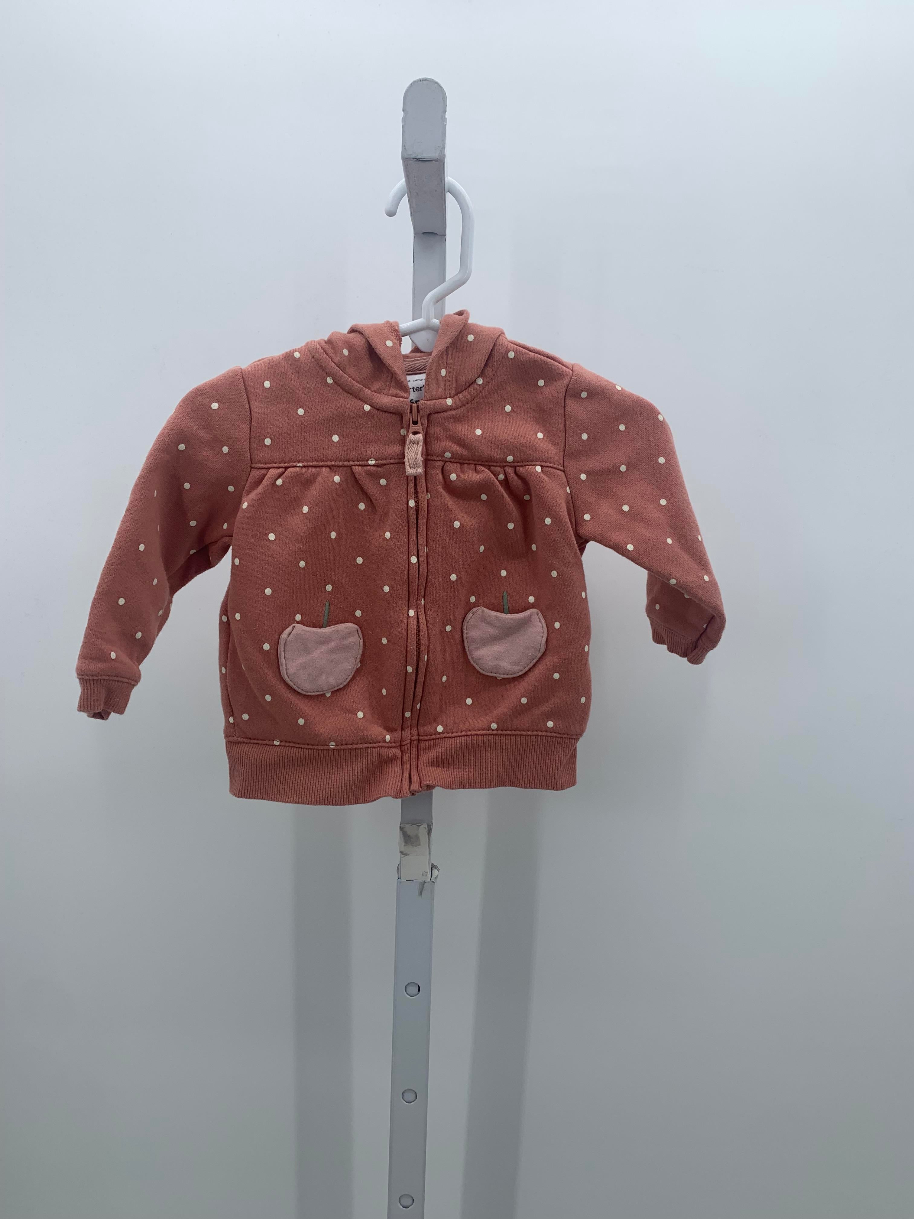 HOODED POLKA DOTS ZIP KNIT