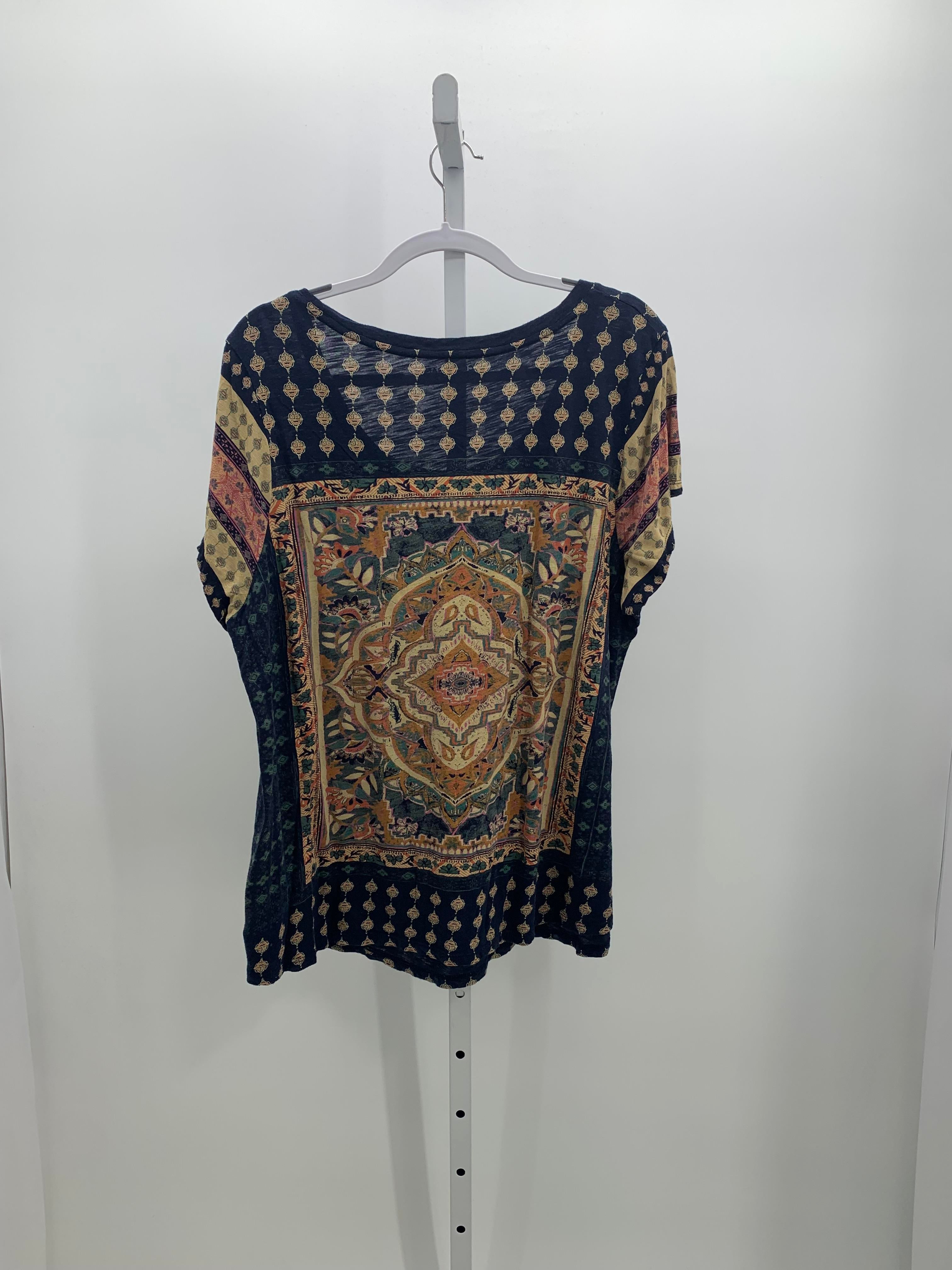 Lucky Brand Size 2X Womens Short Sleeve Shirt