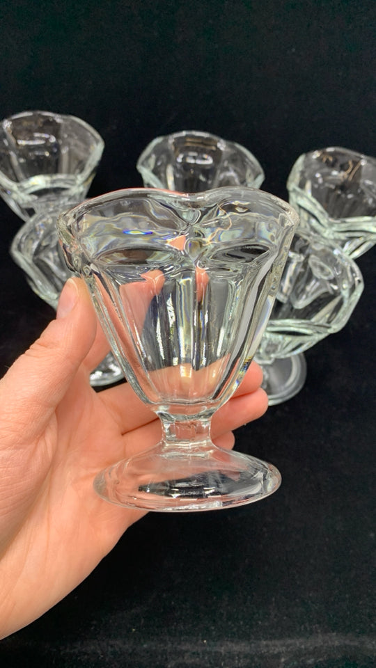6PC GLASS SUNDAE CUPS.