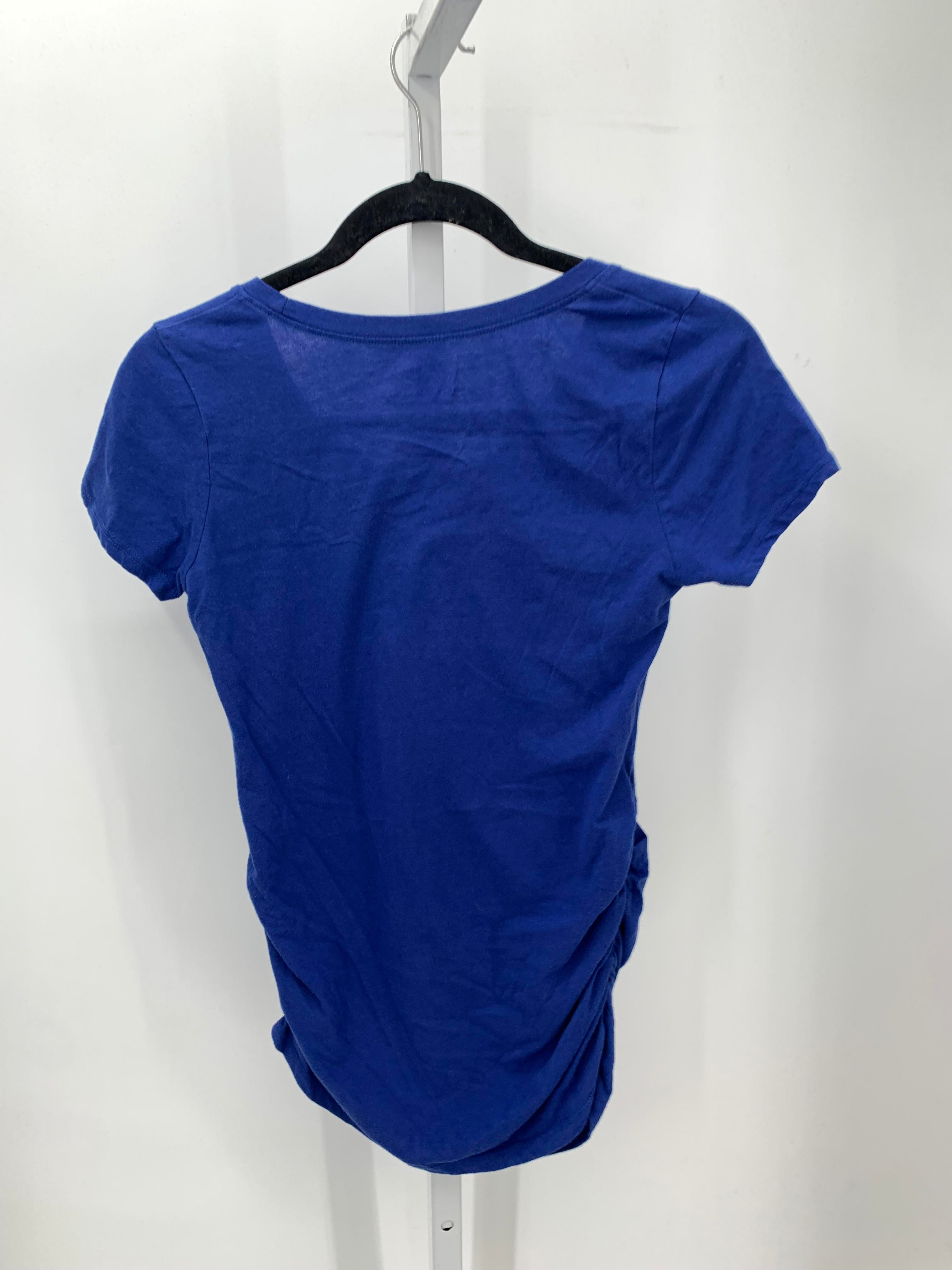 Motherhood Blue Size X Small Maternity Short Sleeve Shirt