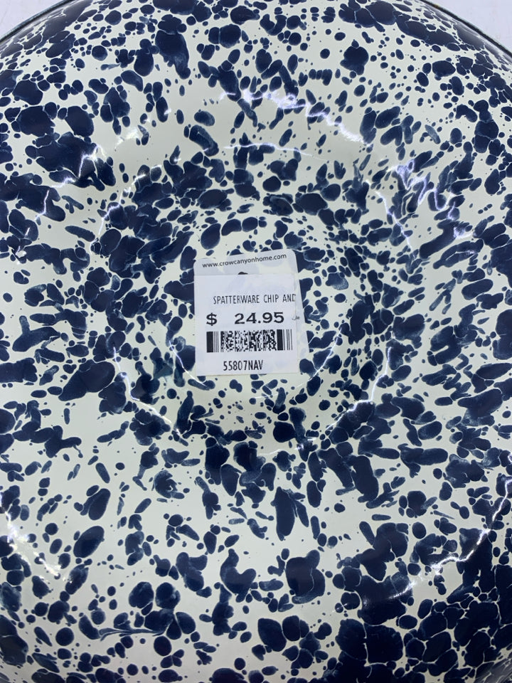 BLUE SPECKLES ENAMEL CHIP/DIP.