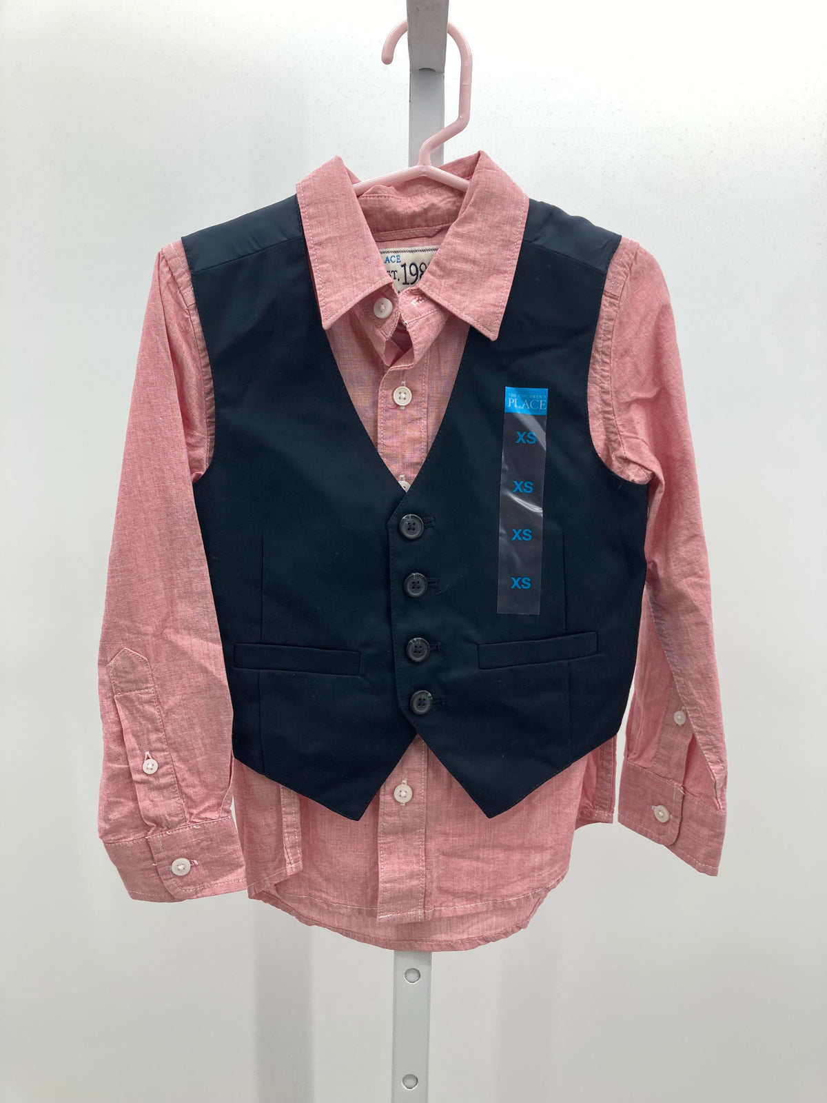 BUTTON DOWN SHIRT WITH NEW NAVY VEST
