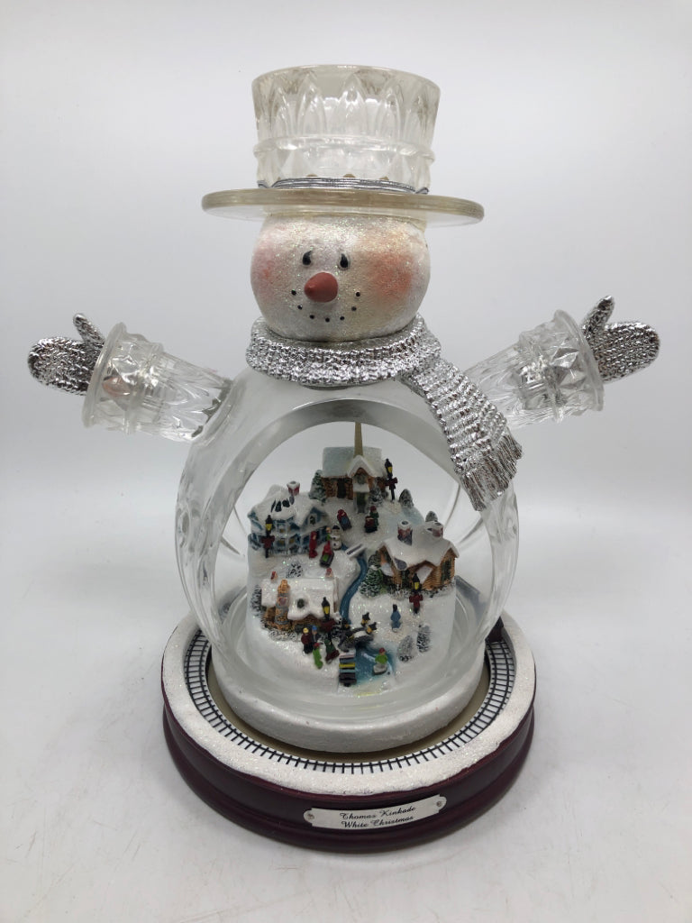 SNOWMAN TRAIN WHITE CHRISTMAS - THOMAS KINKADE.