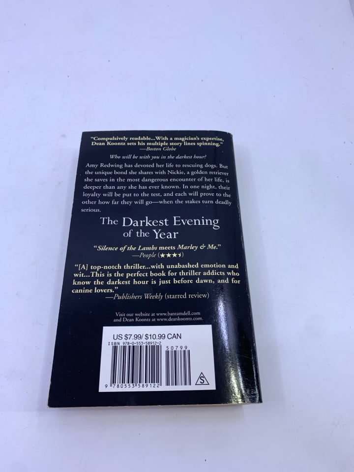 THE DARKEST EVENING OF THE YEAR-PAPERBACK BOOK.