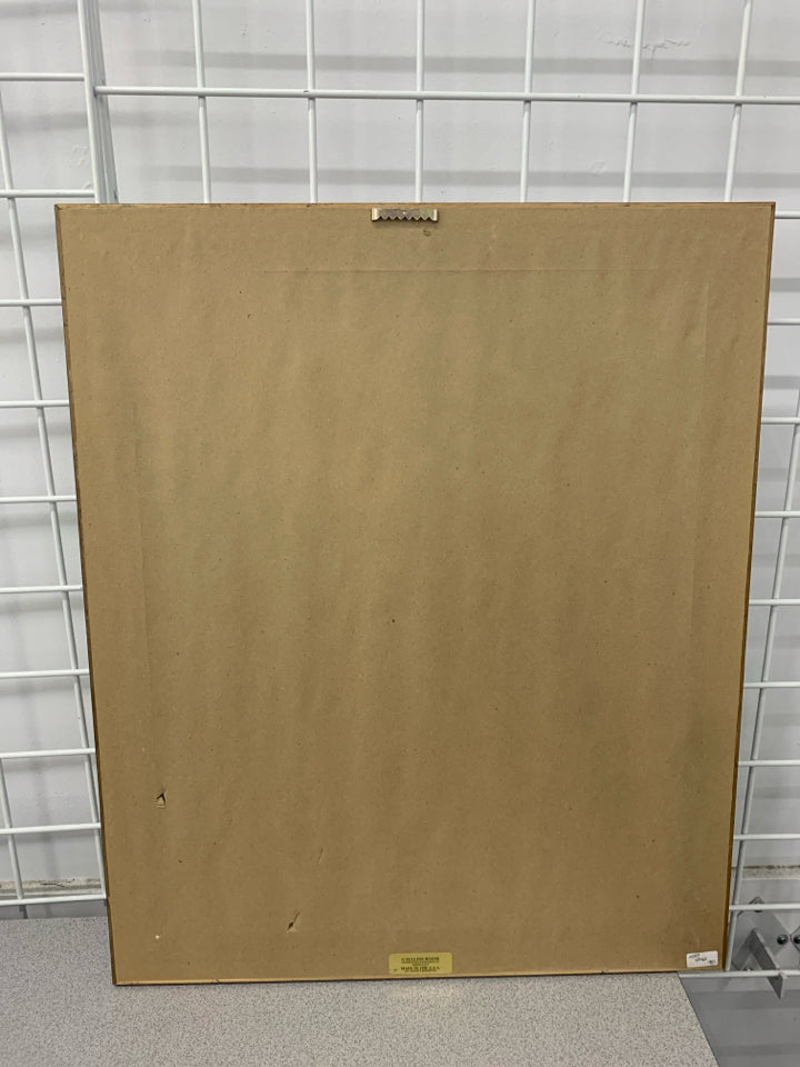 PRIMITIVE FOLK ART GIRL W/DOLL & SHEEP-MARY BETH BAXTER.