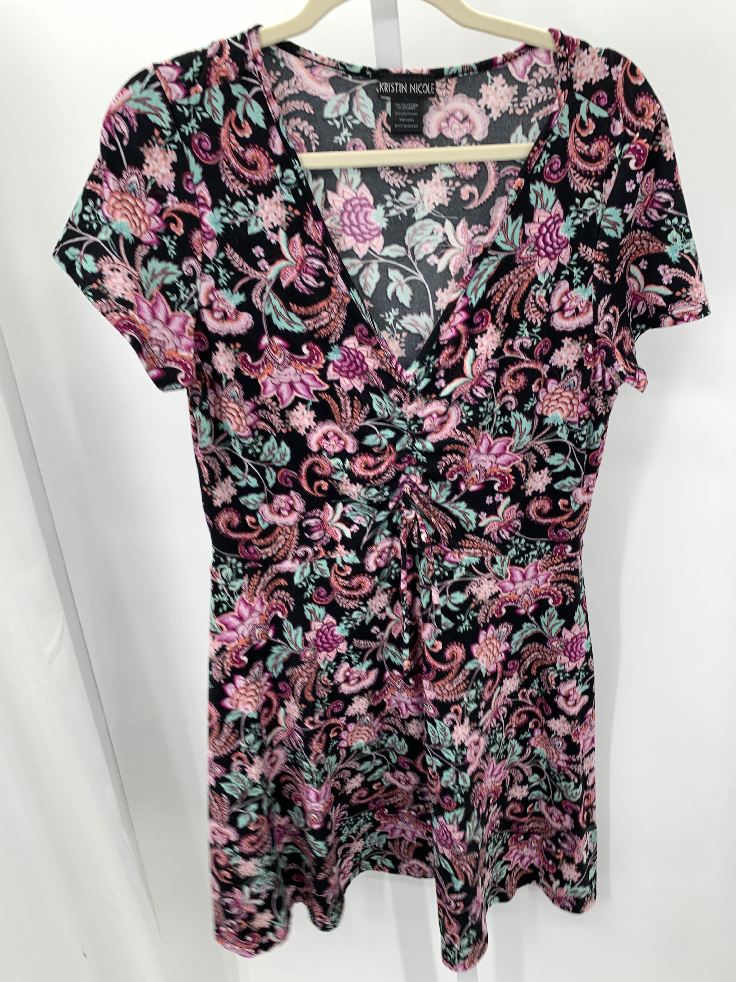 Kristin Nicole Size Large Misses Short Sleeve Dress
