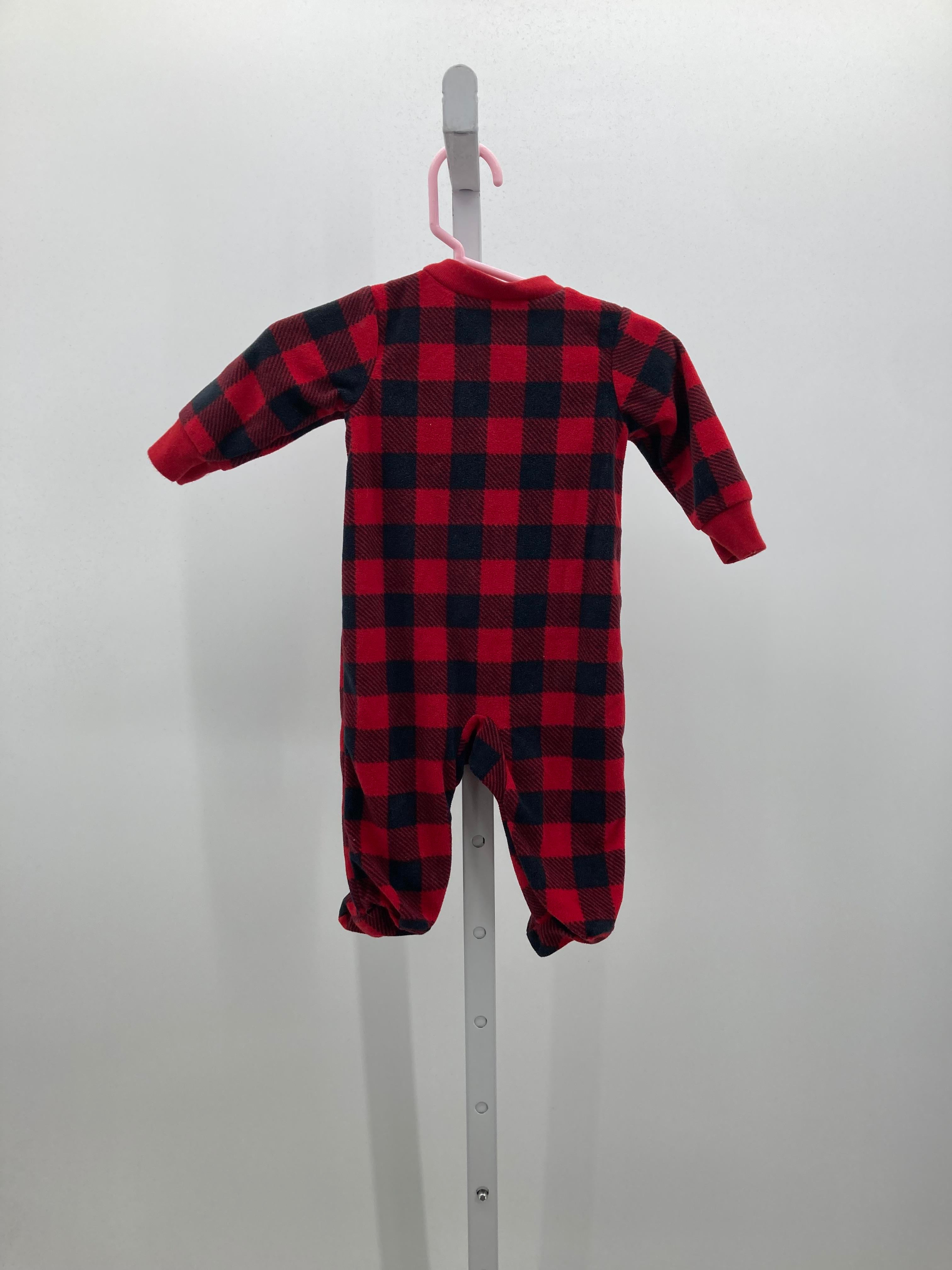 BLACK PLAID FLEECE SANTA ROMPER