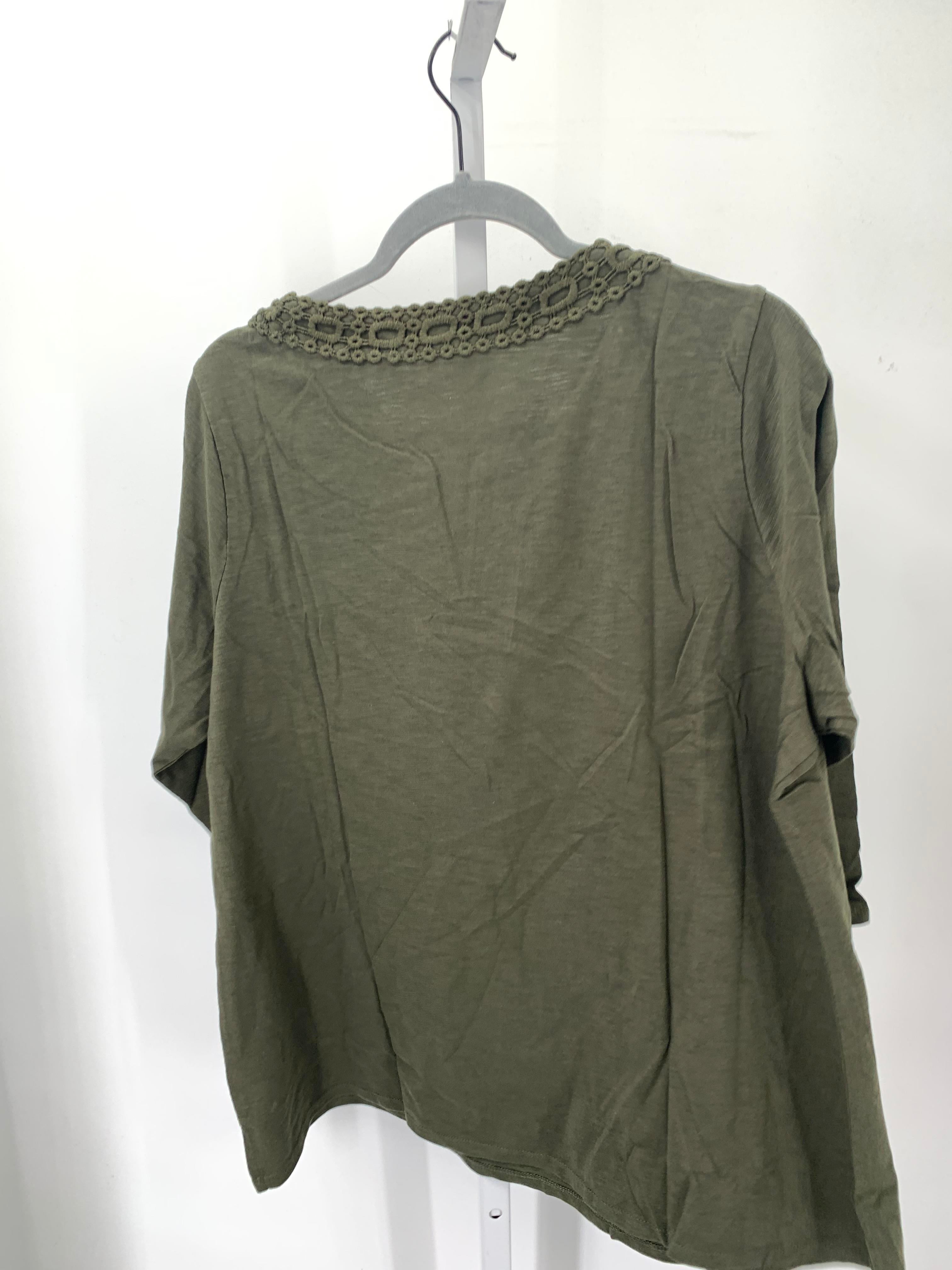 Coldwater Creek Size 1X Womens 3/4 Sleeve Shirt